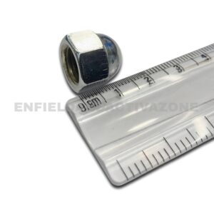 Royal Enfield Closed Dome Nut 13-14mm | Chrome Acorn Cap Nut | OEM Wheel & Suspension Nut