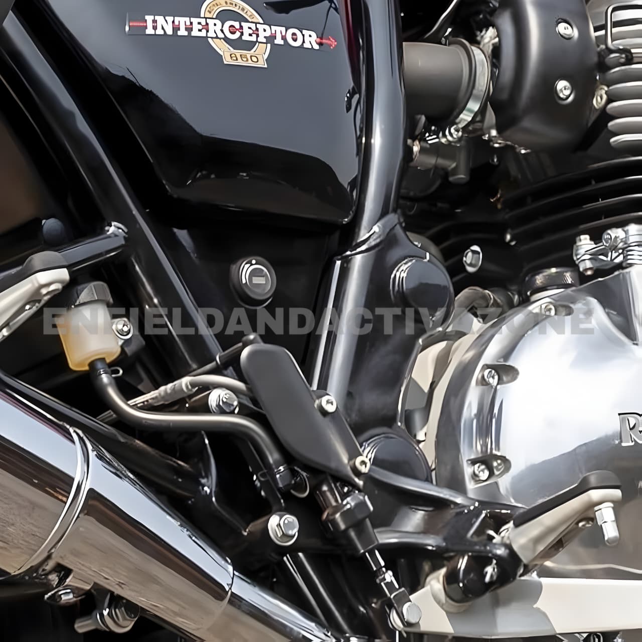 Royal Enfield Interceptor 650 & Continental GT 650 Black Heel Guard | Genuine OEM Footrest Heel Guard | Part No. 1990444 - Image 2