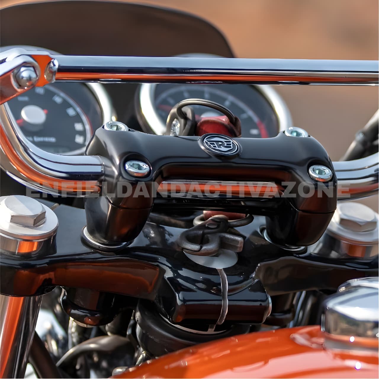 Royal Enfield Interceptor 650 & Continental GT 650 Black Handlebar Clamp | Genuine OEM Handlebar Mount Clamp | Part No. 1990446 - Image 2