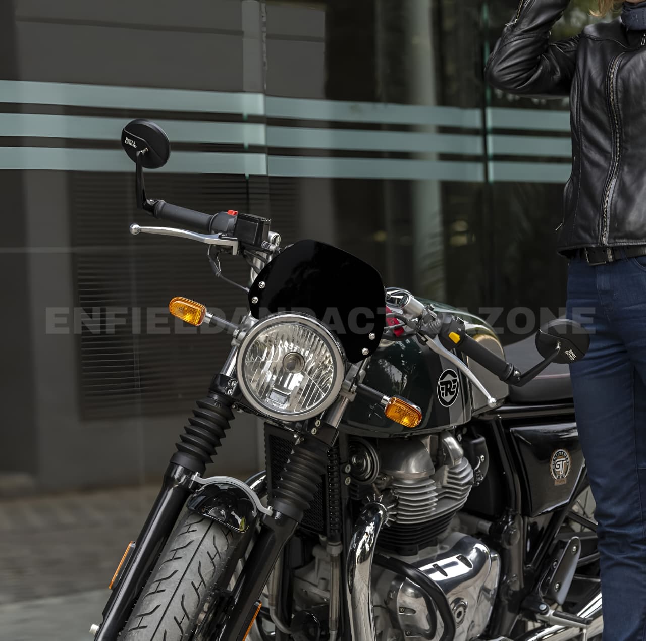 Royal Enfield Interceptor 650 & Continental GT 650 Black Painted Instrument Cowl | Genuine OEM Meter Visor | Part No. 1990468 - Image 3