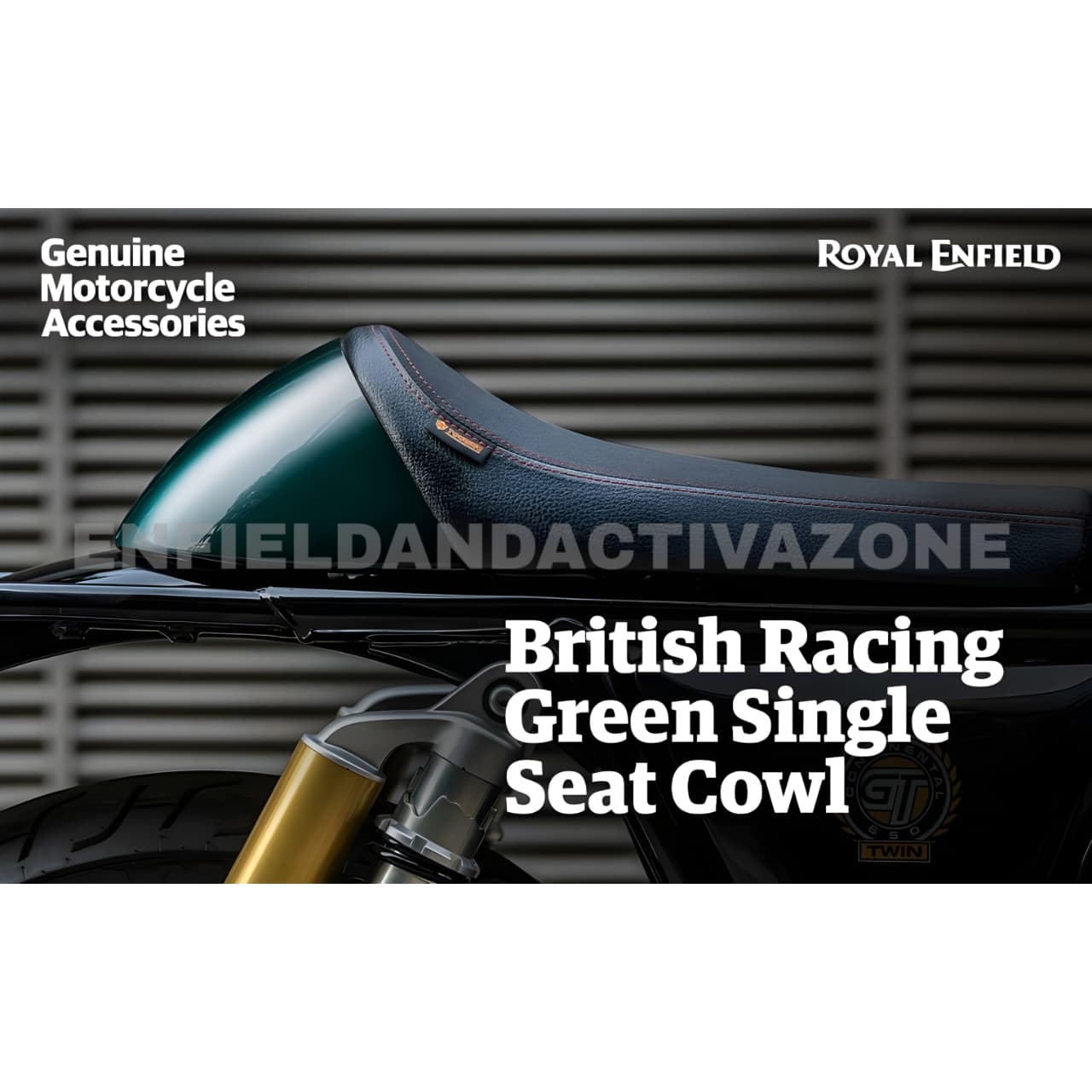 Royal Enfield Interceptor 650 & Continental GT 650 Single Seat Cowl British Racing Green | Genuine OEM Accessory | Part No. 1990497 - Image 2