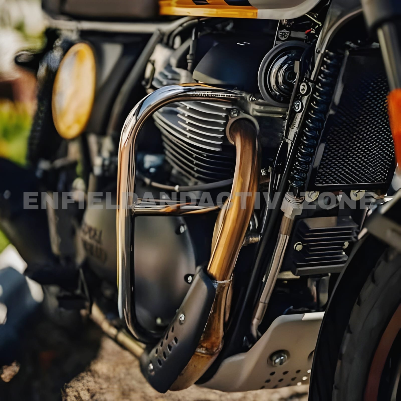 Royal Enfield Interceptor 650, Continental GT 650 & Bear 650 Large Stainless Steel Engine Guard V2 | Genuine OEM Crash Guard | Part No. 1990504 - Image 2