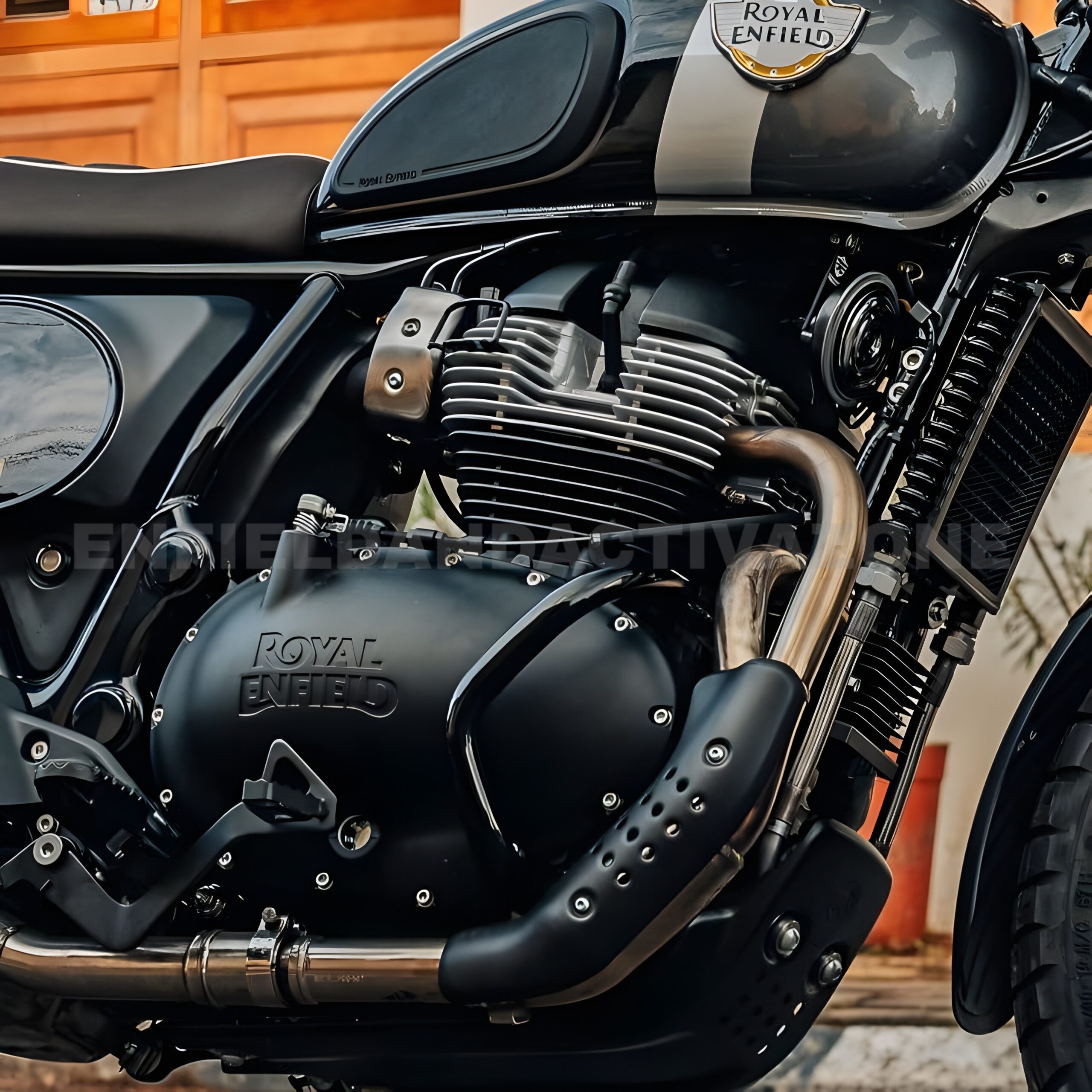 Royal Enfield Interceptor 650, Continental GT 650 & Bear 650 Compact Black Engine Guard V2 | Genuine OEM Crash Guard | Part No. 1990505 - Image 2