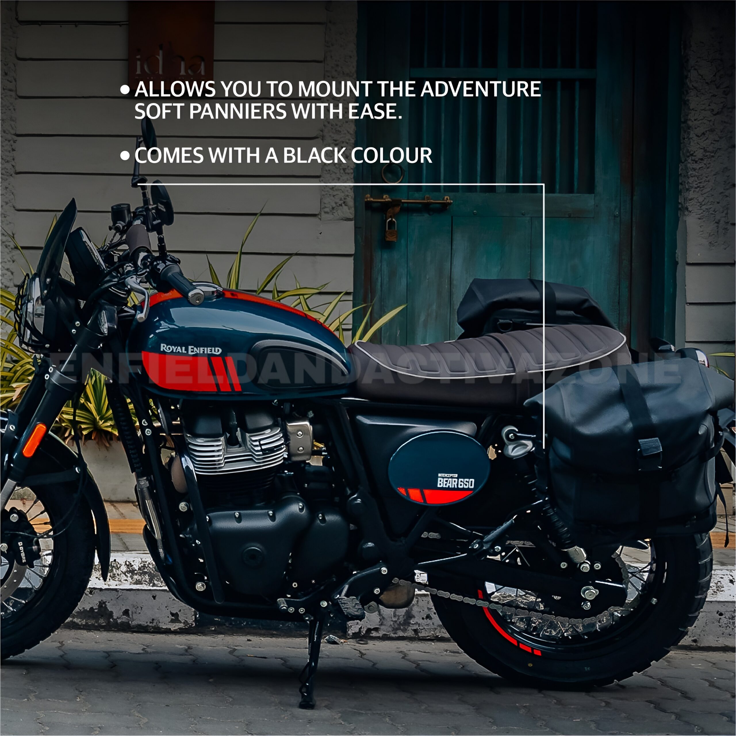 Royal Enfield Bear 650 Black Pannier Rails | Genuine OEM Saddle Stay & Luggage Support | Part No. 1990524 - Image 2