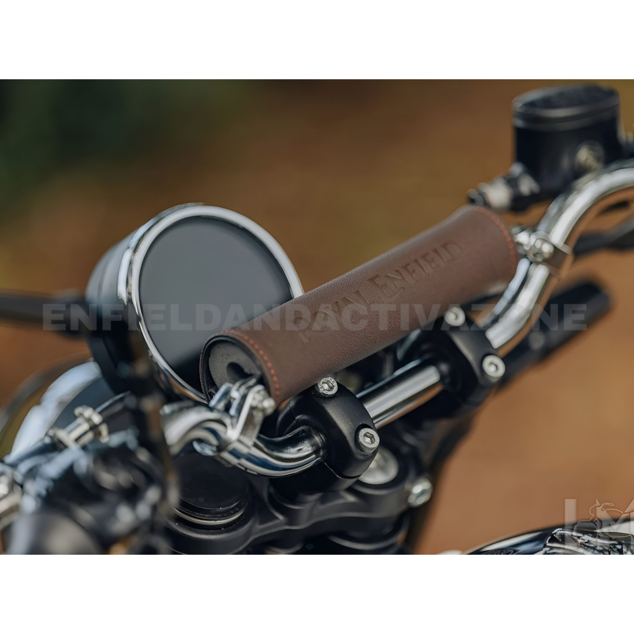 Royal Enfield Bear 650 Black & Brown Handlebar Brace Pad | Genuine OEM Crossbar Pad | Part No. 1990538 - Image 3