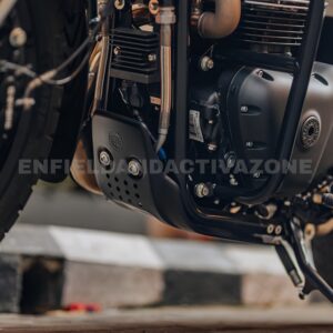 Royal Enfield Interceptor 650, Continental GT 650 & Bear 650 Black Large Sump Guard | Genuine OEM Engine Bash Plate | Part No. 1990555