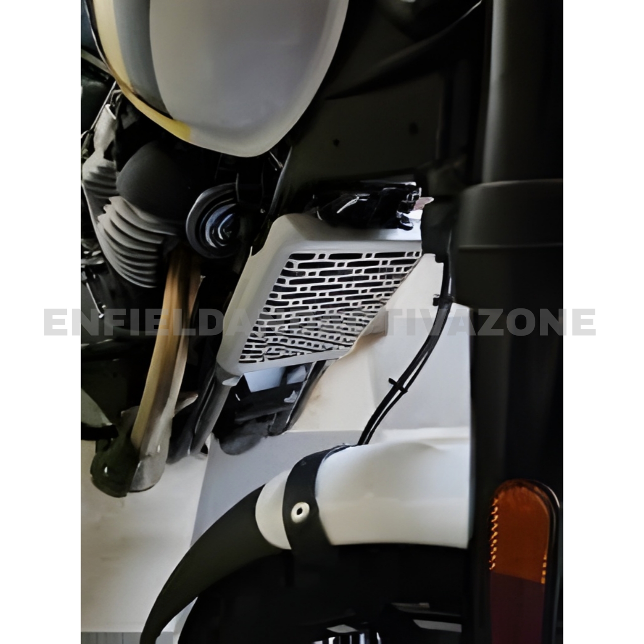 Royal Enfield Interceptor 650, Continental GT 650 & Bear 650 Silver Oil Cooler Guard | Genuine OEM Radiator Protector | Part No. 1990556 - Image 3