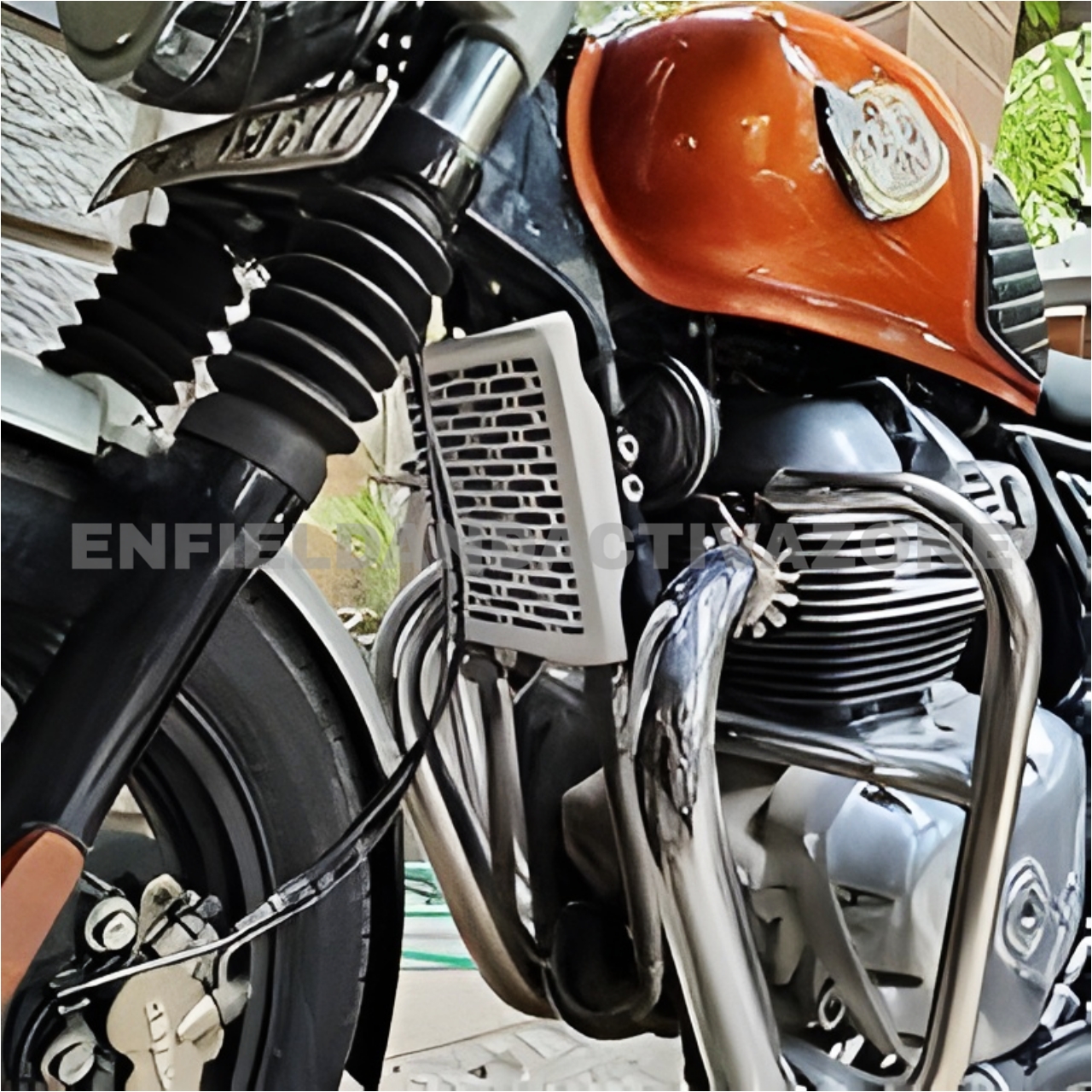 Royal Enfield Interceptor 650, Continental GT 650 & Bear 650 Silver Oil Cooler Guard | Genuine OEM Radiator Protector | Part No. 1990556 - Image 2