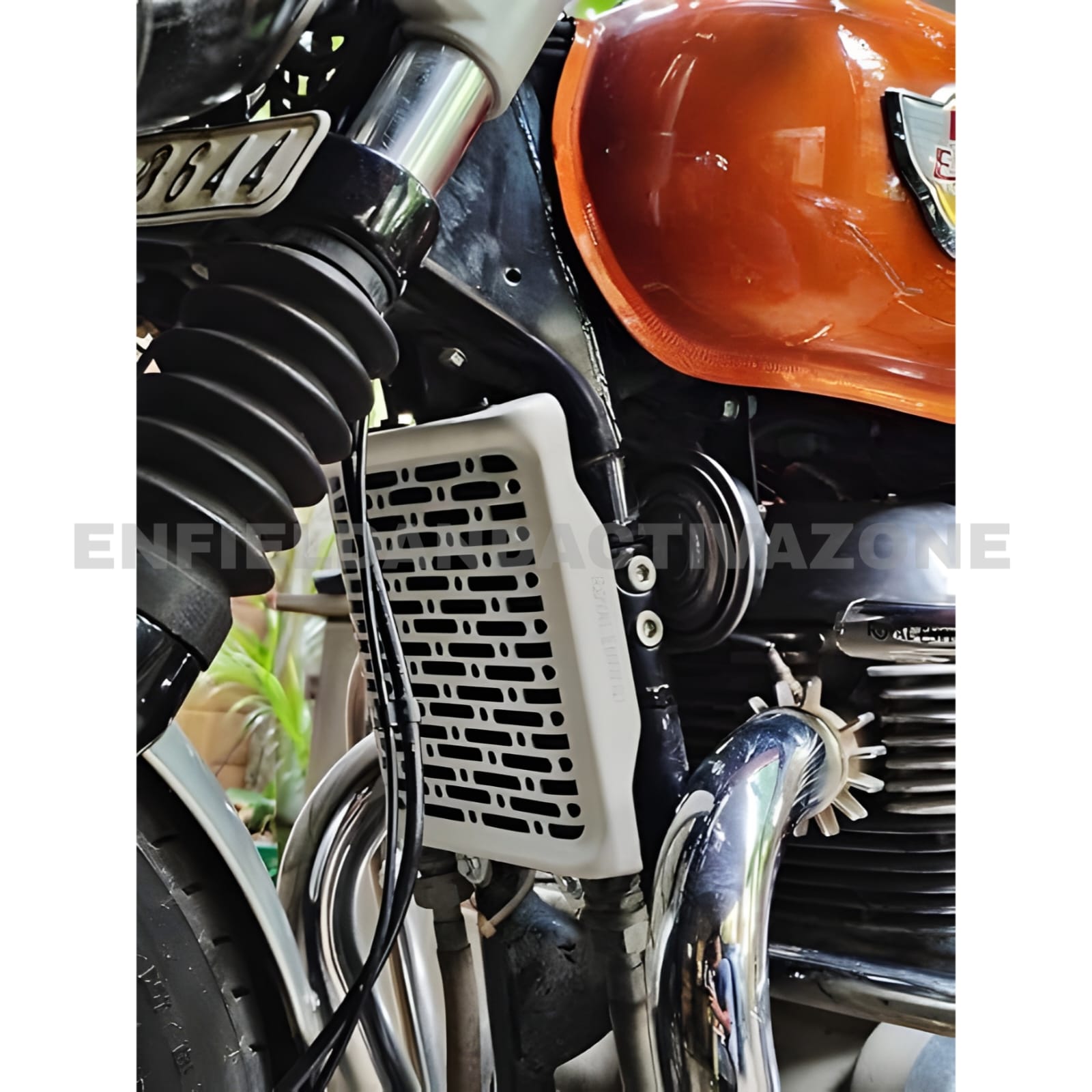 Royal Enfield Interceptor 650, Continental GT 650 & Bear 650 Silver Oil Cooler Guard | Genuine OEM Radiator Protector | Part No. 1990556 - Image 4