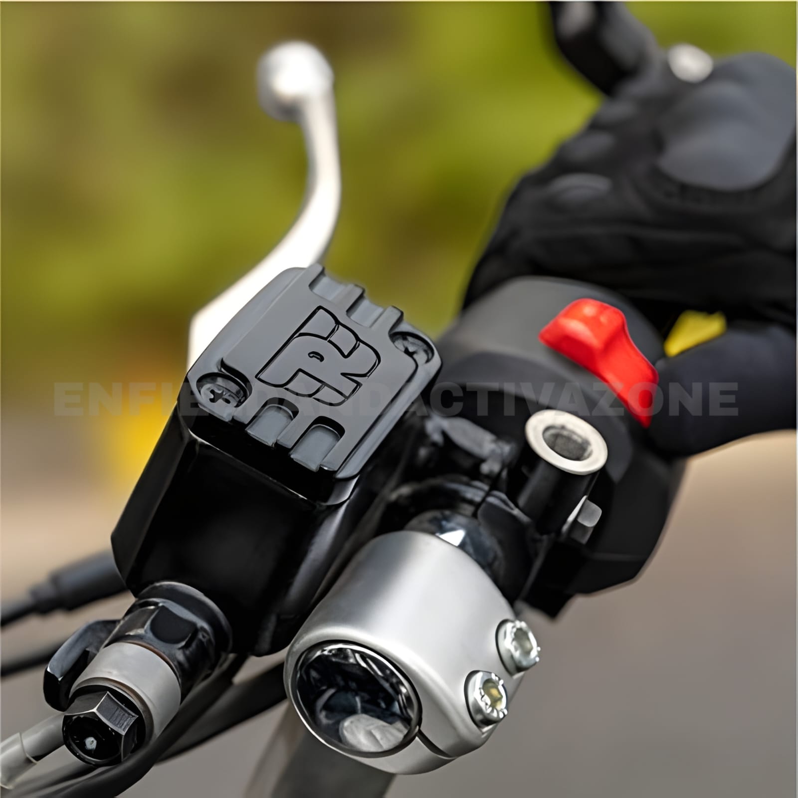 Royal Enfield Interceptor 650 & Continental GT 650 Genuine Front Brake Fluid Reservoir Cap Winged R Black | OEM Master Cylinder Cap | Part No. 1990650 - Image 2