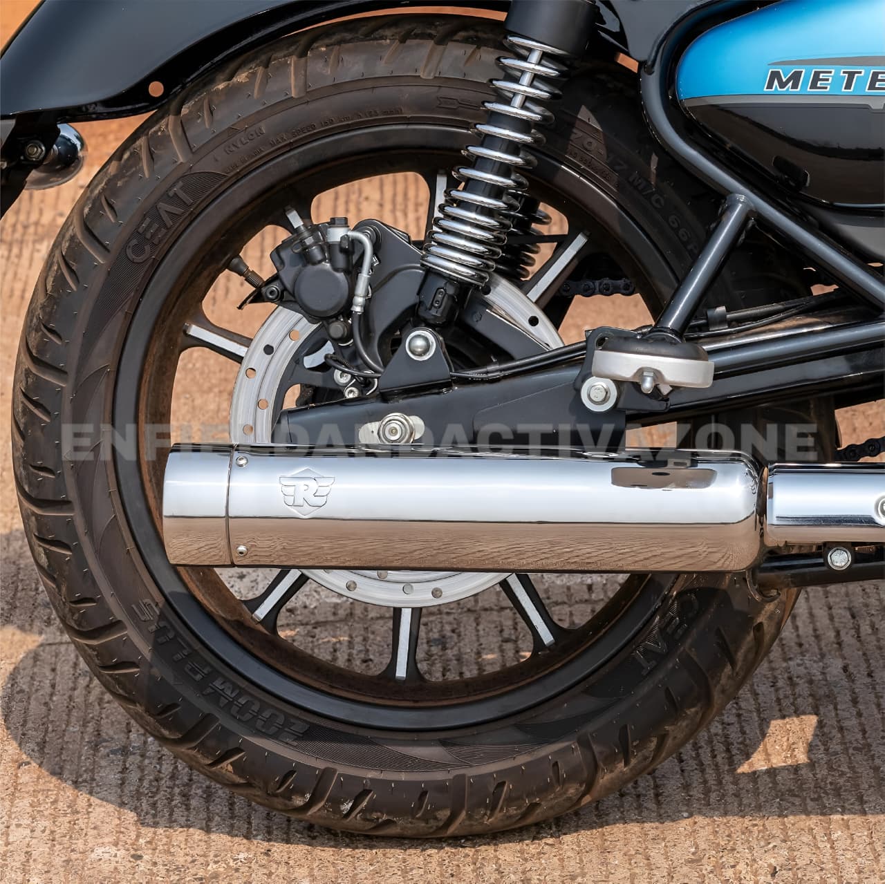 Royal Enfield Meteor 350 Straight Cut Exhaust End Cap Silver | Genuine Silencer End Cap | KXA00024 - Image 3