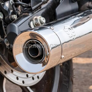 Royal Enfield Meteor 350 Straight Cut Exhaust End Cap Silver | Genuine Silencer End Cap | KXA00024