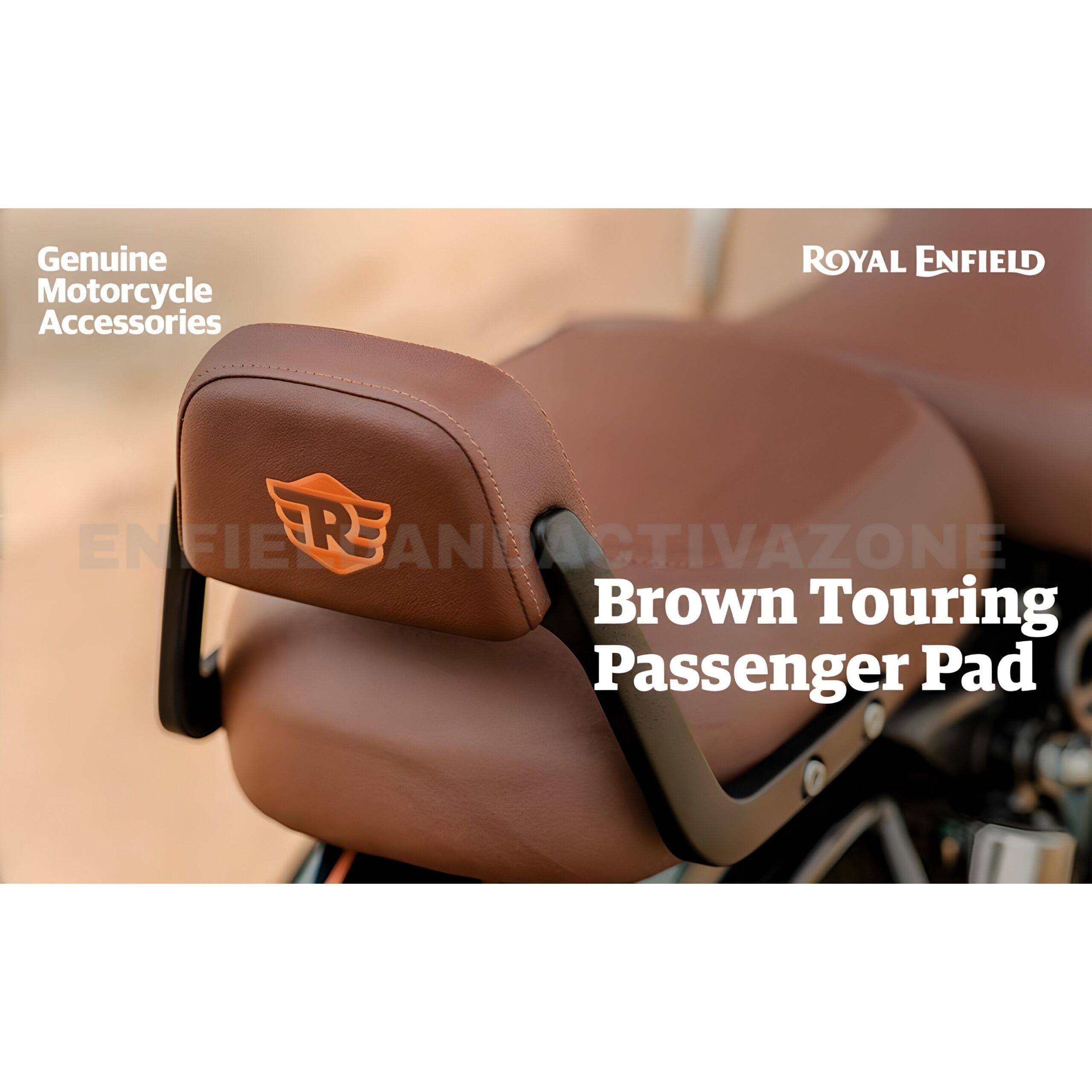 Royal Enfield Classic 350 Reborn Passenger Backrest Pad Brown | Genuine GMA | KXA00150 - Image 4