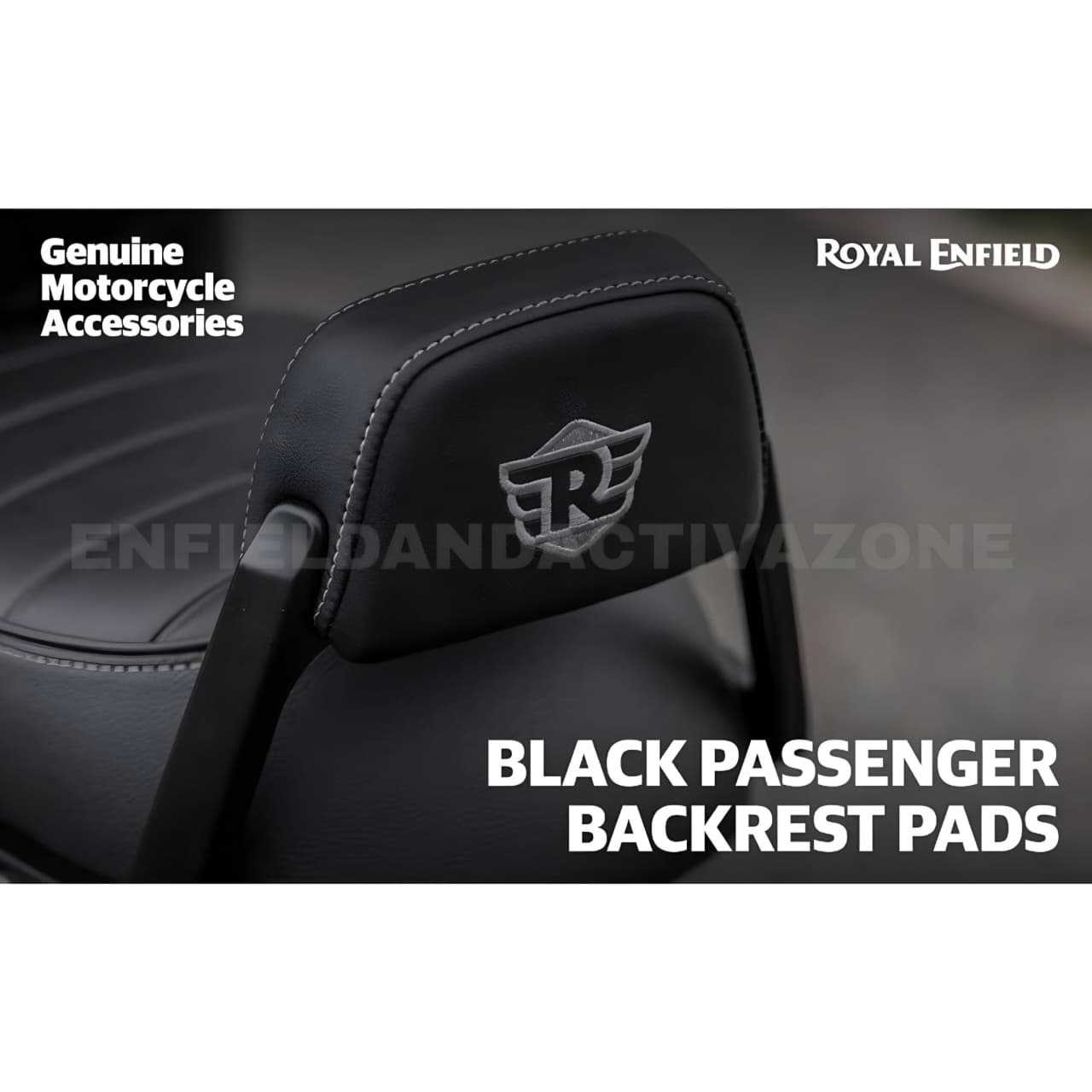 Royal Enfield New Bullet 350 Passenger Backrest Pad Black | Genuine GMA | KXA00154 - Image 3