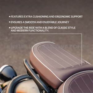 Royal Enfield Goan Classic 350 Brown Custom Passenger Seat | Genuine GMA | KXA00188