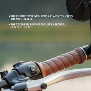 Royal Enfield Classic 350 Reborn & New Bullet 350 Brown Handlebar Grips | Genuine GMA | KXA00189