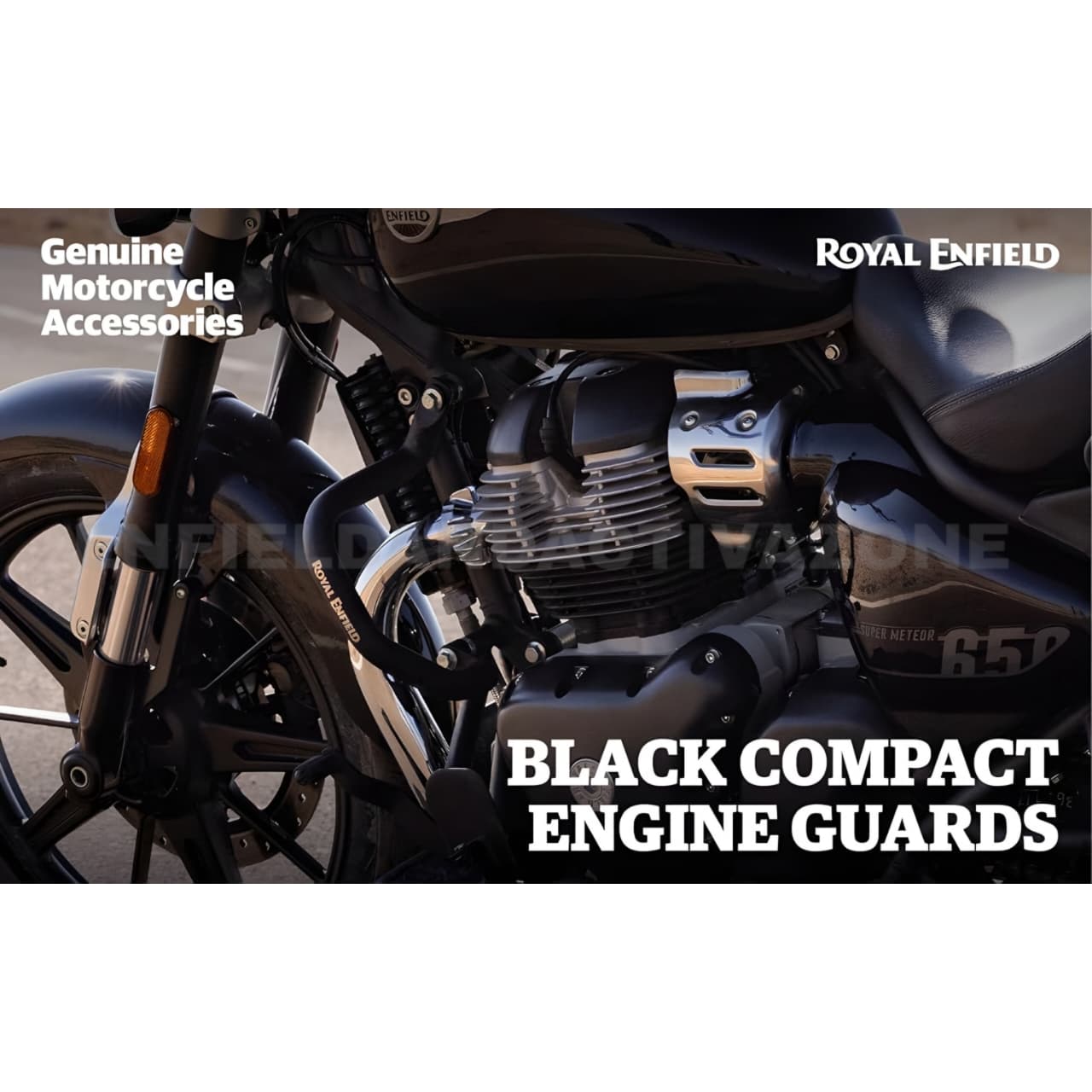 Royal Enfield Super Meteor 650, Shotgun 650, Classic 650 & Bullet 650 Compact Engine Guard Black | KXA00202 - Image 4