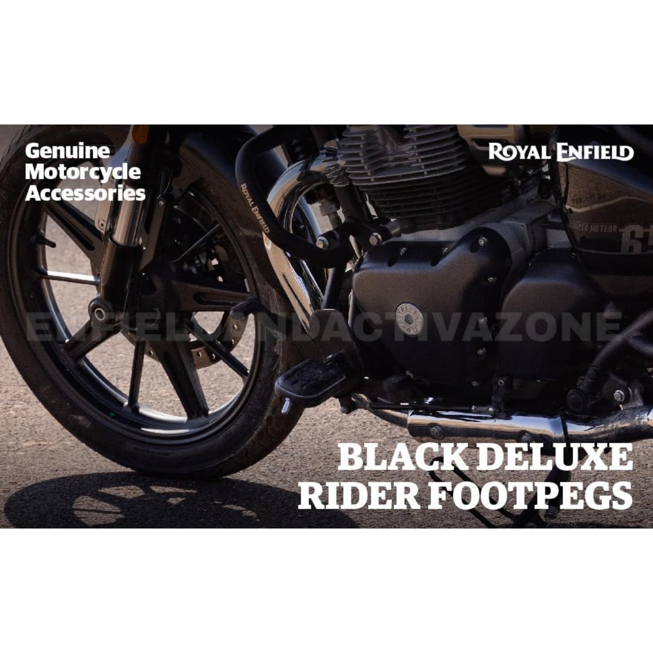 Royal Enfield Super Meteor 650 Deluxe Footpeg Kit Black | Genuine GMA | KXA00247 - Image 2