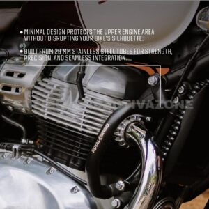 Royal Enfield Shotgun 650, Super Meteor 650 & Classic 650 Black Compact Engine Guard | KXA00342