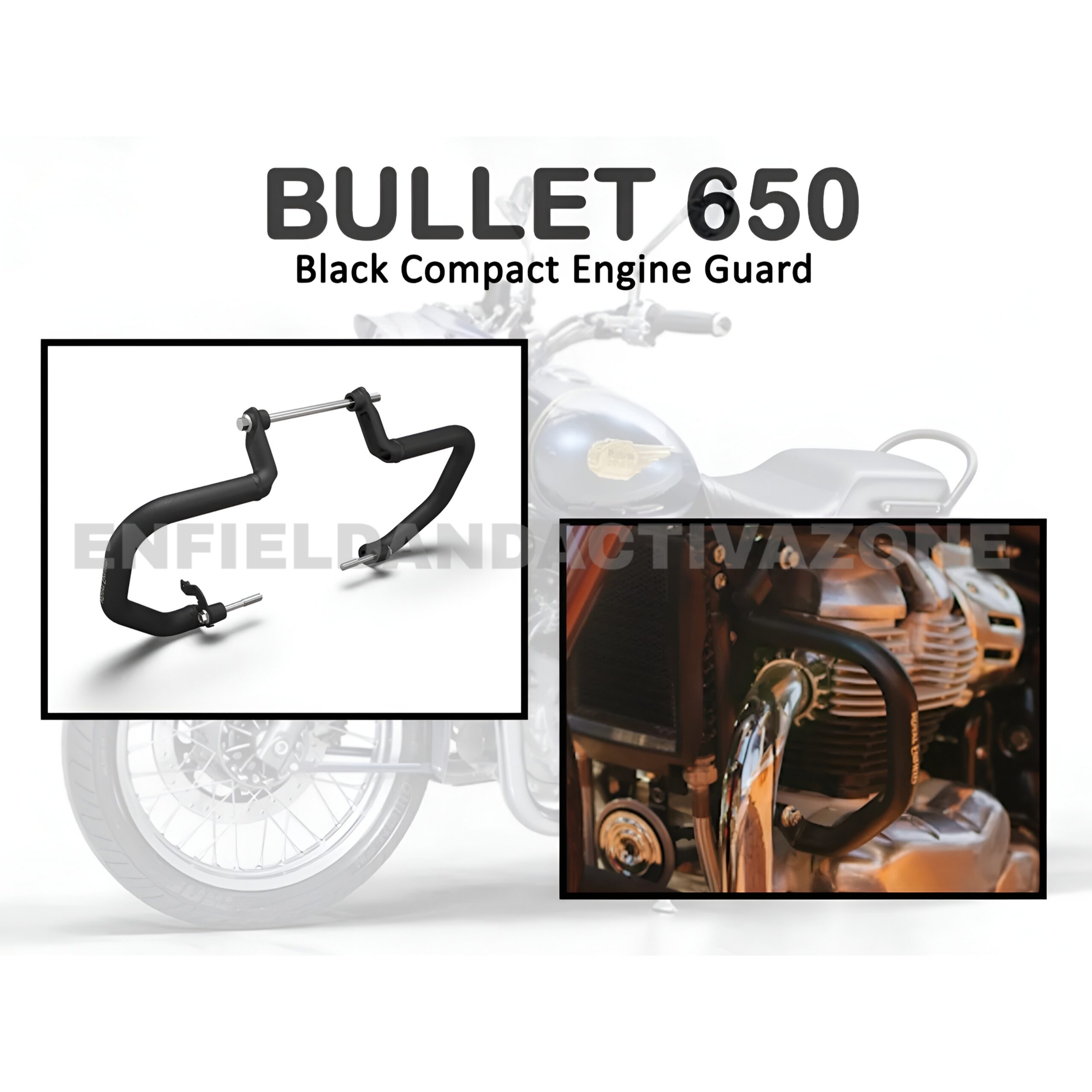 Royal Enfield Shotgun 650, Super Meteor 650 & Classic 650 Black Compact Engine Guard | KXA00342 - Image 4