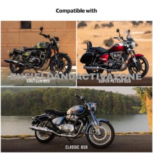 KXA00343 Silver Compact Engine Guard for Royal Enfield Super Meteor 650, Shotgun 650 & Classic 650
