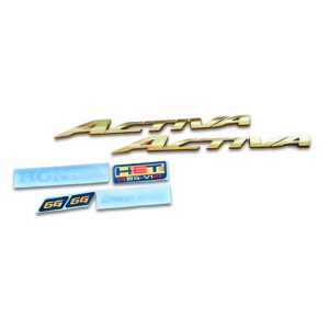 EAZ Activa 6G Golden Monogram Kit | 3D Gold Emblem Sticker Set for Honda Activa 6G