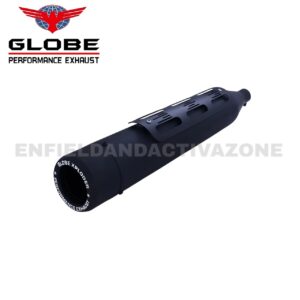 EAZ Globe Exhaust Xploder Black Silencer for Royal Enfield Classic Reborn, Meteor 350 & New Bullet 350