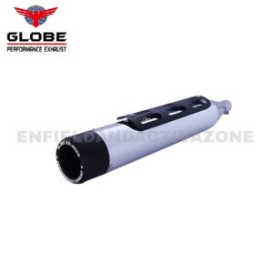 EAZ Globe Exhaust Xploder Chrome Silencer for Royal Enfield Classic Reborn, Meteor 350 & New Bullet 350