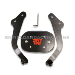 EAZ R Logo Rear Pillion Backrest with Heavy-Duty Metal Mounts | Classic 350 Reborn, New Bullet 350 & Battalion Black
