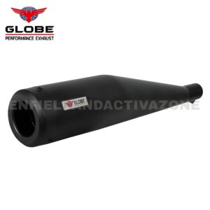Globe Exhaust Cobra Black Silencer for Royal Enfield Classic Reborn, Meteor 350 & New Bullet 350