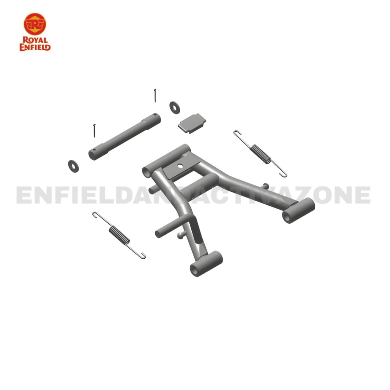 Royal Enfield Bullet 350 500 UCE Main Stand With Spindle Kit Black | 888254