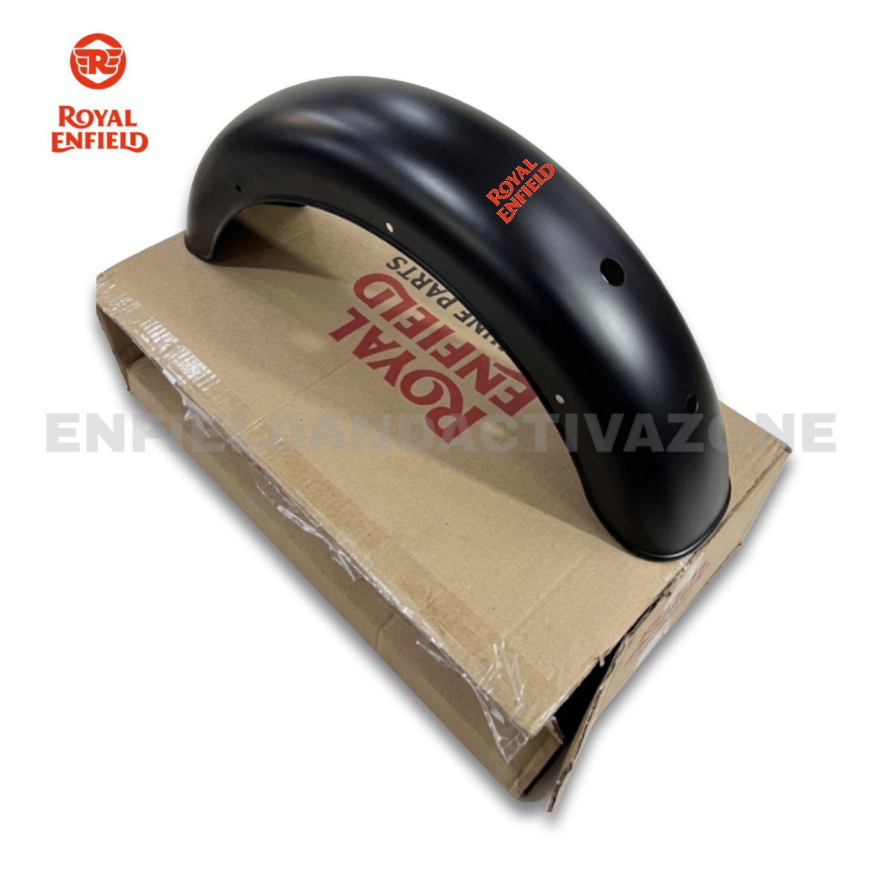 Royal Enfield RAQ00401/A Rear Mudguard with Sticker – Stealth Black Red | Classic 350 ABS BS6 Genuine OEM