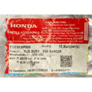 Honda Activa Engine Hanger Bush | Genuine Engine Mount Rubber Bush | 11103KWP900