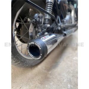 Globe Exhaust Cobra Chrome Silencer for Royal Enfield Classic Reborn, Meteor 350 & New Bullet 350 | EAZ
