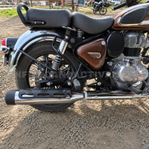 EAZ Globe Exhaust Xploder Chrome Silencer for Royal Enfield Classic Reborn, Meteor 350 & New Bullet 350