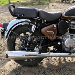 EAZ Globe Exhaust Shark Chrome Silencer for Royal Enfield Classic Reborn, Meteor 350 & New Bullet 350