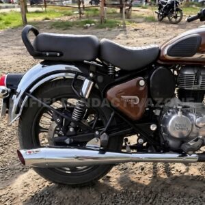 EAZ Globe Dolphin Chrome Silencer for Royal Enfield Classic Reborn, Meteor 350 & New Bullet 350
