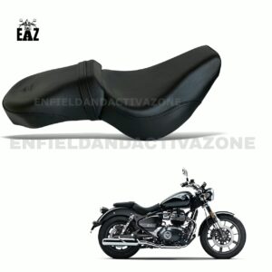 EAZ Harley Model Low Rider Black Seat for Royal Enfield Super Meteor 650 – Long Ride Comfort Seat
