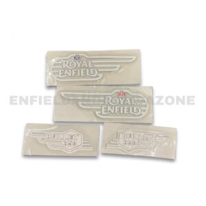 EAZ Royal Enfield New Bullet J-Series Monogram Sticker Kit Set of 4 | Tank Logo & Bullet 350 Stickers