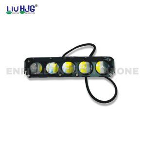 HJG 5 LED J-C22 Ice Blue Red Demon Eyes Fog Light | 40W–50W Motorcycle Auxiliary Light