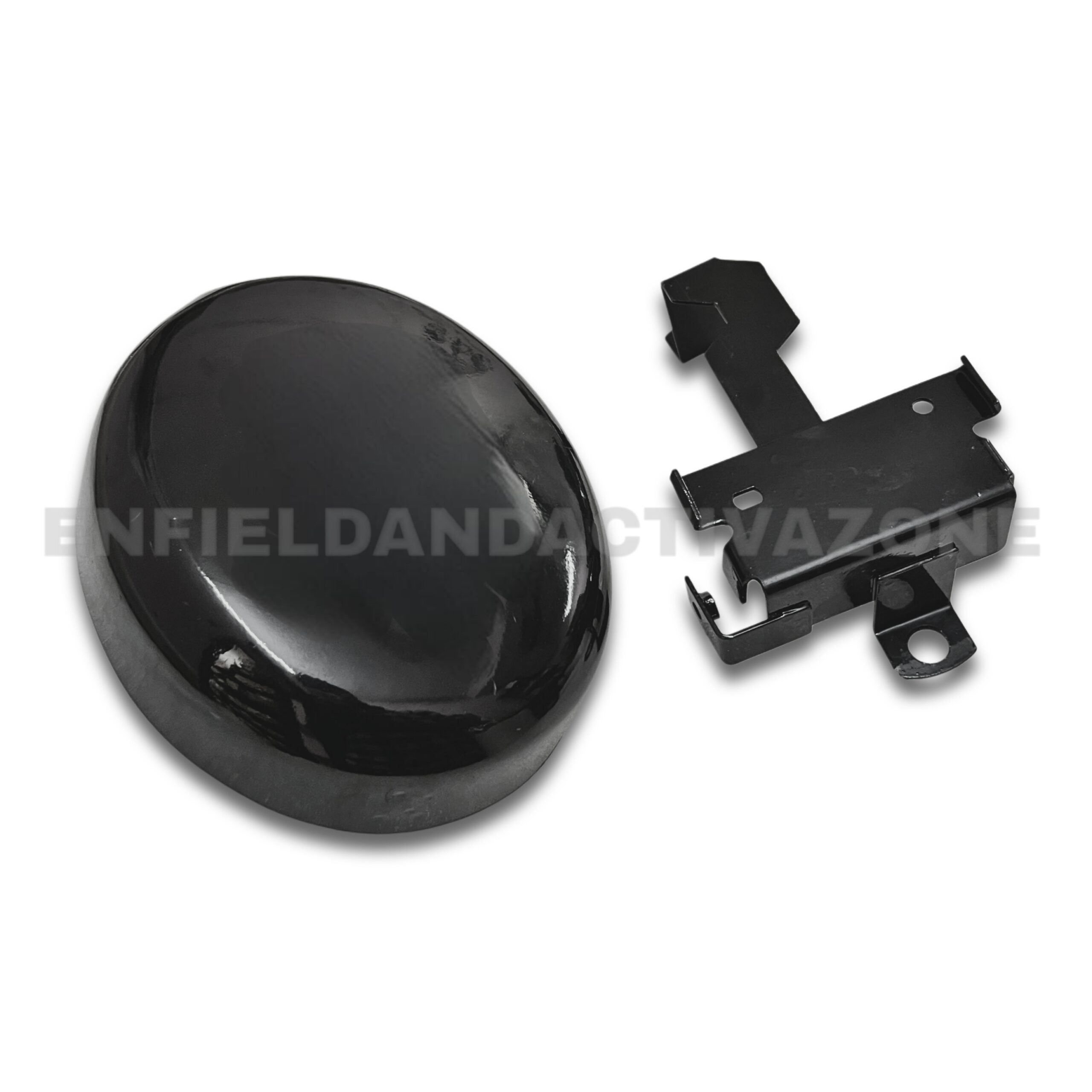 EAZ Resonator Box Cover Oval with Clamp Holder Complete | Royal Enfield Classic 350 BS3 & BS4 - Image 2