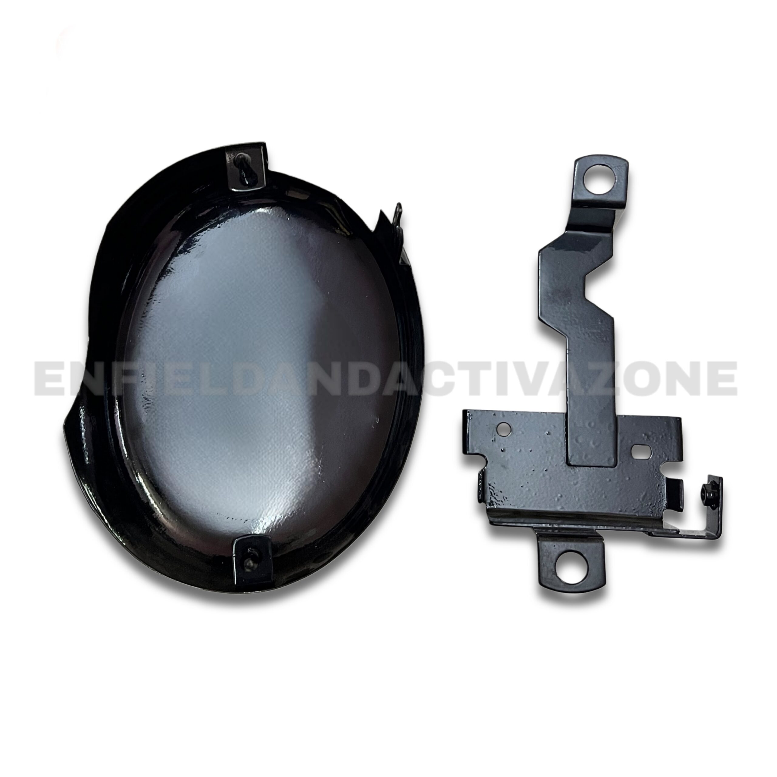 EAZ Resonator Box Cover Oval with Clamp Holder Complete | Royal Enfield Classic 350 BS3 & BS4 - Image 3