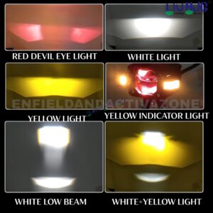 HJG JG-P017 NightBreaker Gorilla Dual Projector Fog Light 120W | White Yellow LED with Red DRL & Amber Hazard