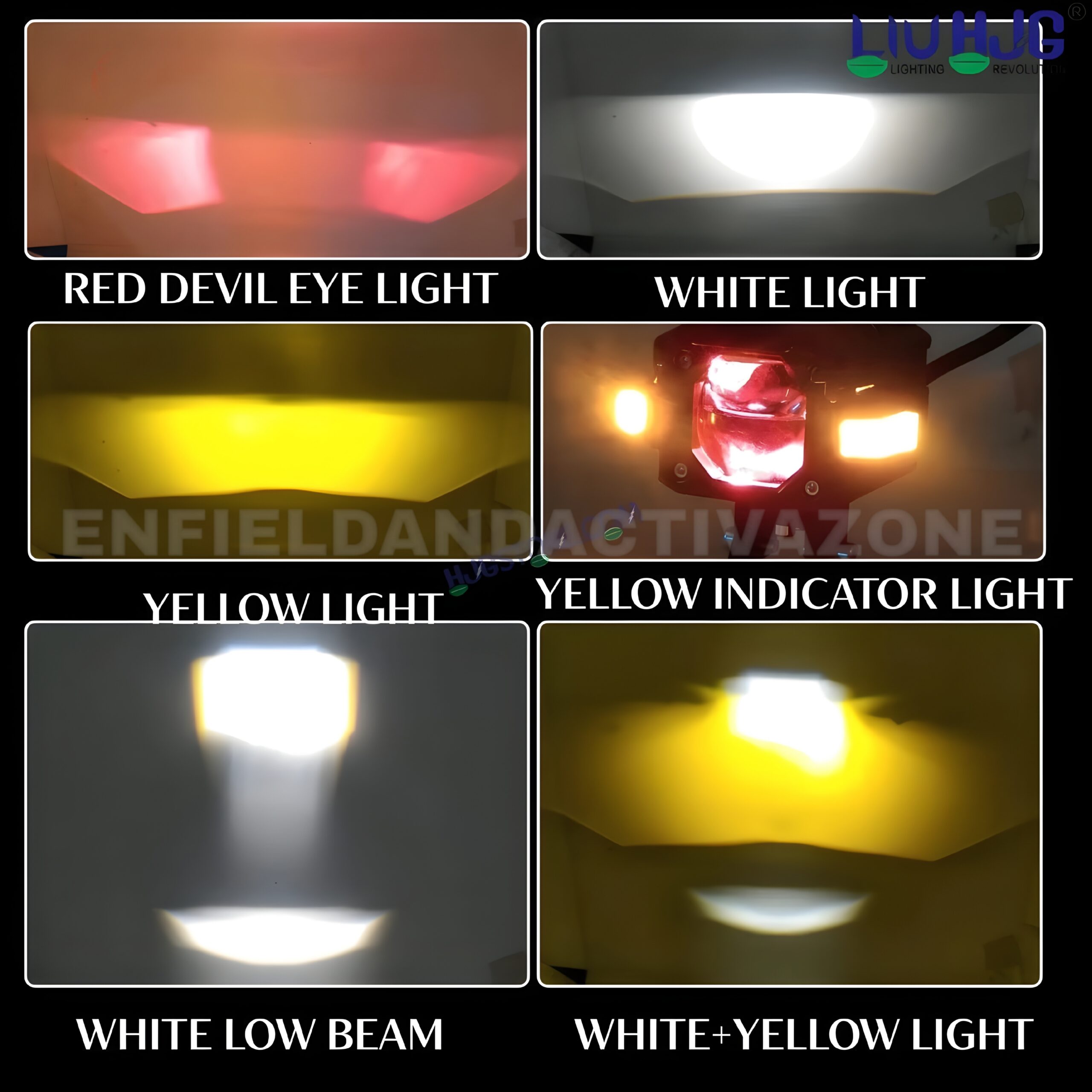 HJG JG-P017 NightBreaker Gorilla Dual Projector Fog Light 120W | White Yellow LED with Red DRL & Amber Hazard - Image 2