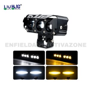 EAZ HJG-106 Future Eyes 3-Lens LED Fog Lights with Wiring Harness 120W – White, Yellow & Flasher Mode
